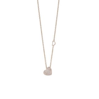 Damiani - Collierino In Oro Rosa - Diamante Rotondo