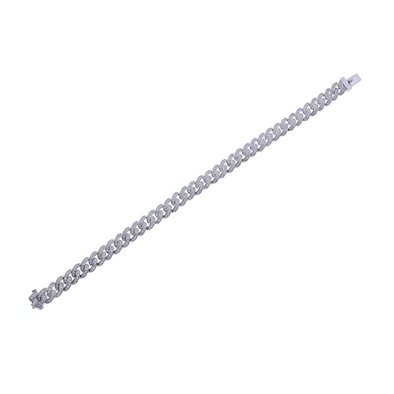 Damiani - Bracciale Gourmette D - Oro Bianco - Diamante