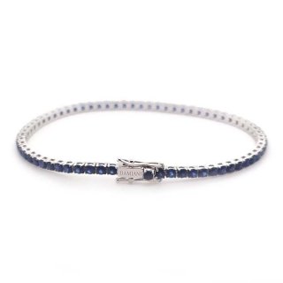 Damiani - Bracciale Tennis - Oro Bianco - Zaffiro