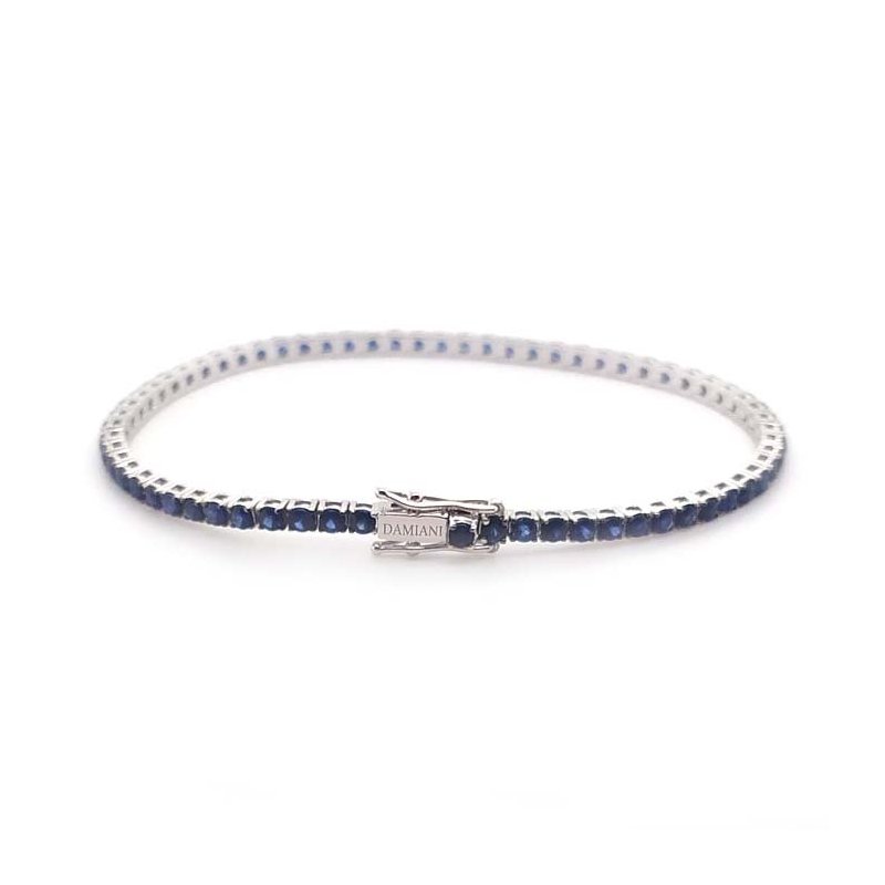 Damiani - Bracciale Tennis - Oro Bianco - Zaffiro