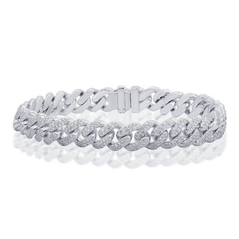 Damiani - Bracciale Gourmette D - Oro Bianco - Diamante