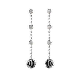 Damiani - Orecchini In Argento - Diamante Rotondo