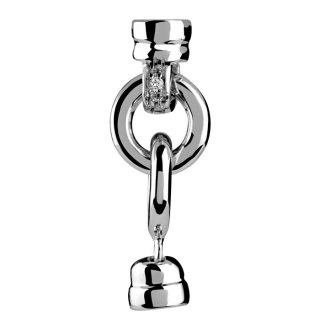 Damiani - Fermaglio Oro Bianco - Diamante Rotondo