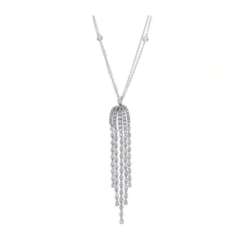 Damiani - Collierino Sorgente D - Oro Bianco - Diamante