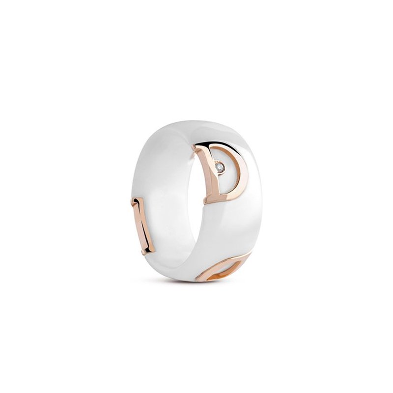 Damiani - Anello D.Icon - Oro Rosa - Ceramica