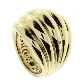 Damiani - Anello Spicchi Luna - Oro Giallo - Diamante