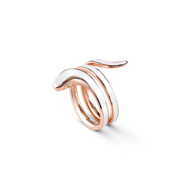 Damiani - Anello Eden - Oro Rosa - Ceramica