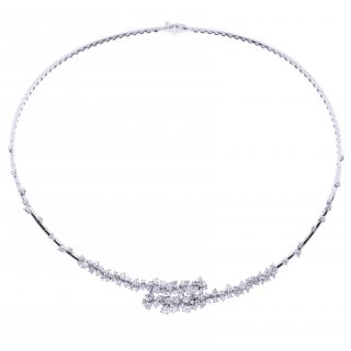 Damiani - Collana Mimosa Flexi - Oro Bianco - Diamante