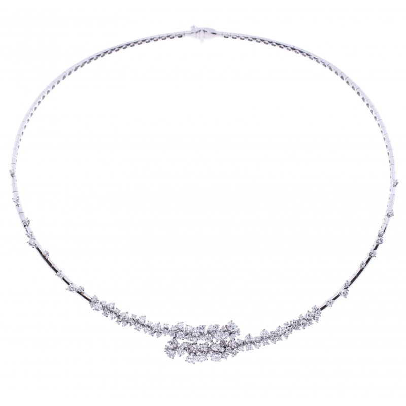 Damiani - Collana Mimosa Flexi - Oro Bianco - Diamante