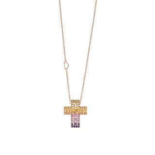 Damiani - Collierino Belle Epoque - Oro Rose - Zaffiro