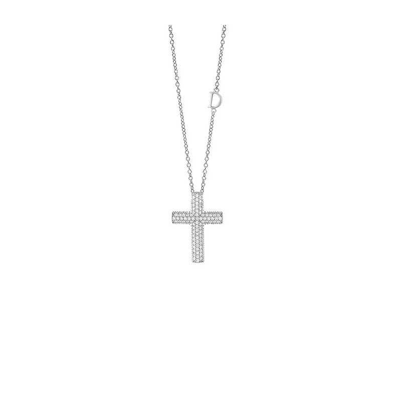 Damiani - Collierino In Oro Bianco - Diamante Rotondo