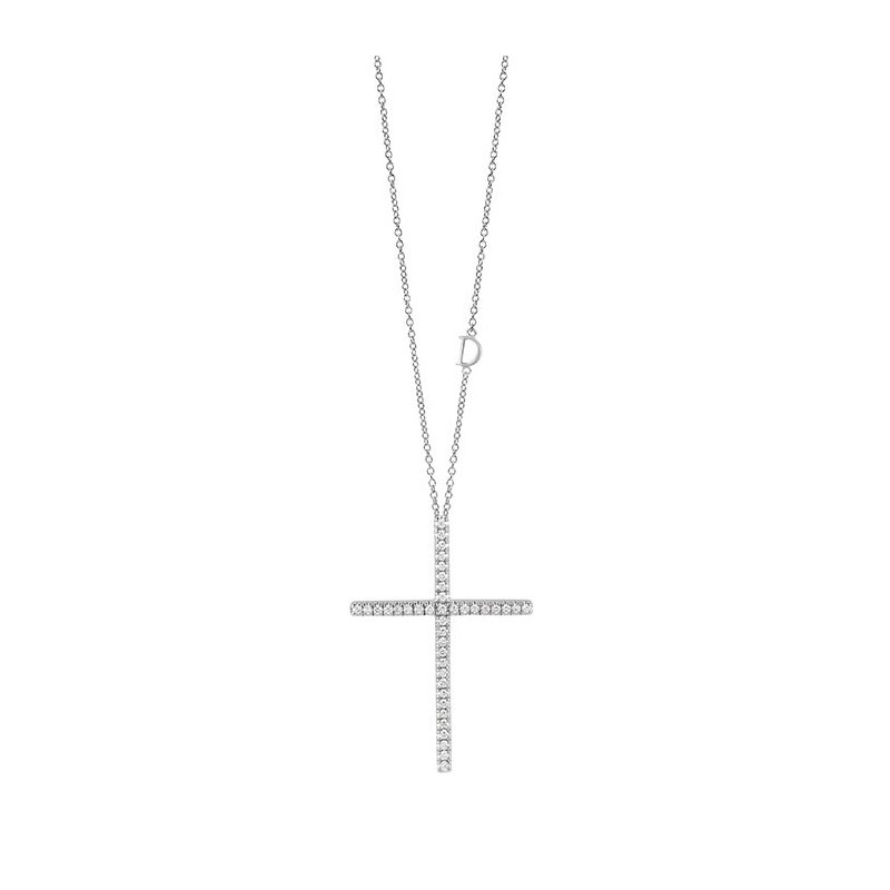 Damiani - Collierino In Oro Bianco - Diamante Rotondo