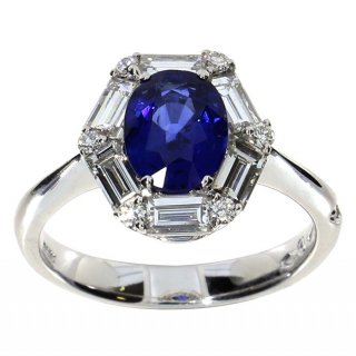 Damiani - Anello Special Clas-Geometrie - Oro Bianco - Diamante/Zaffiro