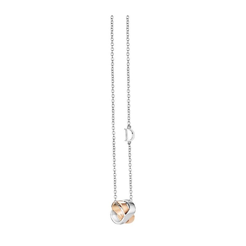 Damiani - Collierino Abbraccio - Oro Bianco/Rosa