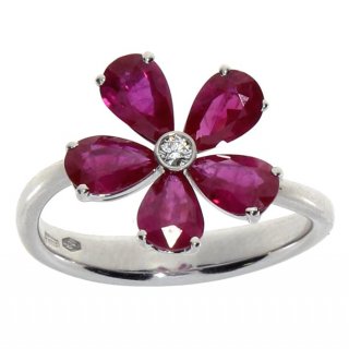 Damiani - Anello Fiorellino - Oro Bianco - Diamante