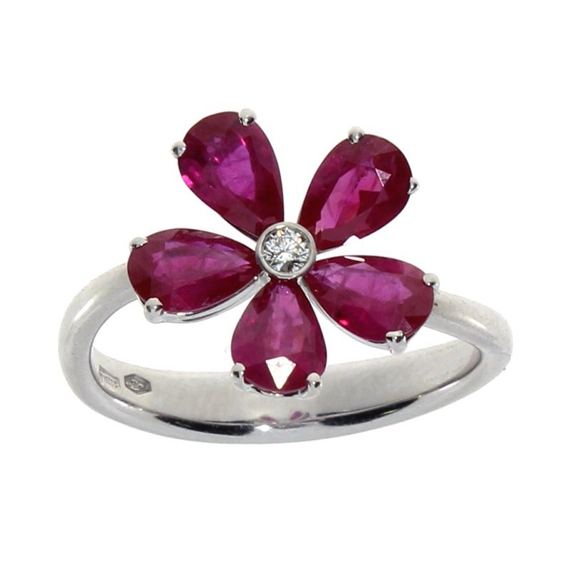 Damiani - Anello Fiorellino - Oro Bianco - Diamante