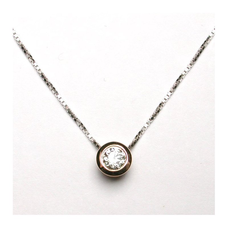Damiani - Collierino In Oro - Oro Bianco/Rosa