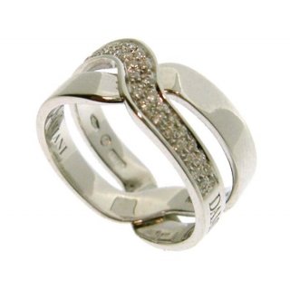 Damiani - Anello Abbraccio - Oro Bianco - Diamante