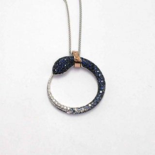 Damiani - Collierino In Oro - Bianco/Rosa - Diamante/Zaffiro