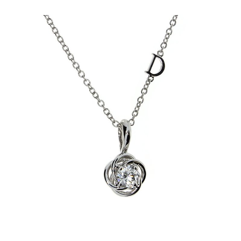 Damiani - Collierino Bocciolo - Oro Bianco - Diamante