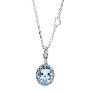 Damiani - Collana In Oro Bianco - Diamante Rotondo