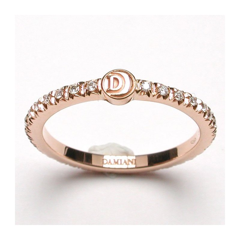 Damiani - Veretta In Oro Rosa - Diamante Rotondo
