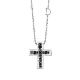 Damiani - Collier Croce - Oro Brunito - Diamante