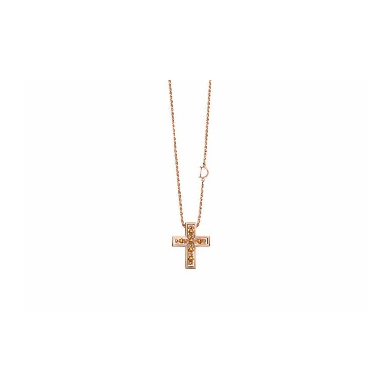 Damiani - Collier Croce - Oro Rosa - Diamante