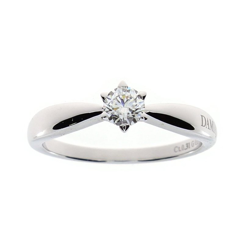 Damiani - Anelli In Oro Bianco - Diamante Rotondo