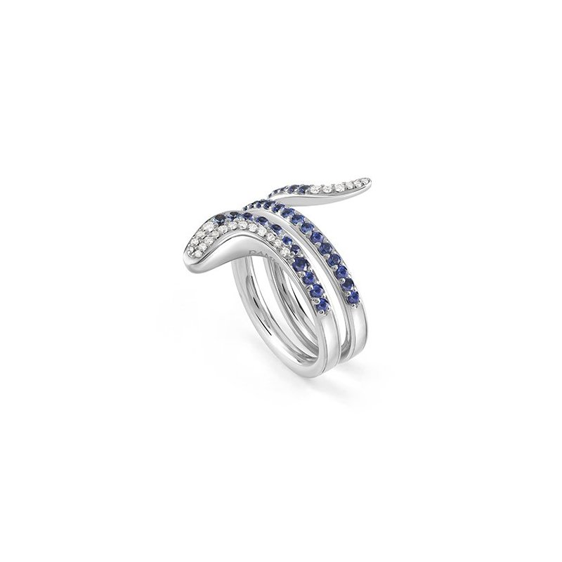 Damiani - Anello Eden - Oro Bianco - Diamante/Zaffiro