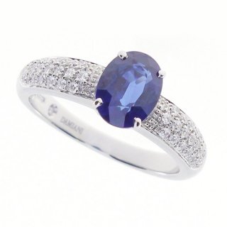 Damiani - Anello Timeless - Oro Bianco - Diamante/Zaffiro