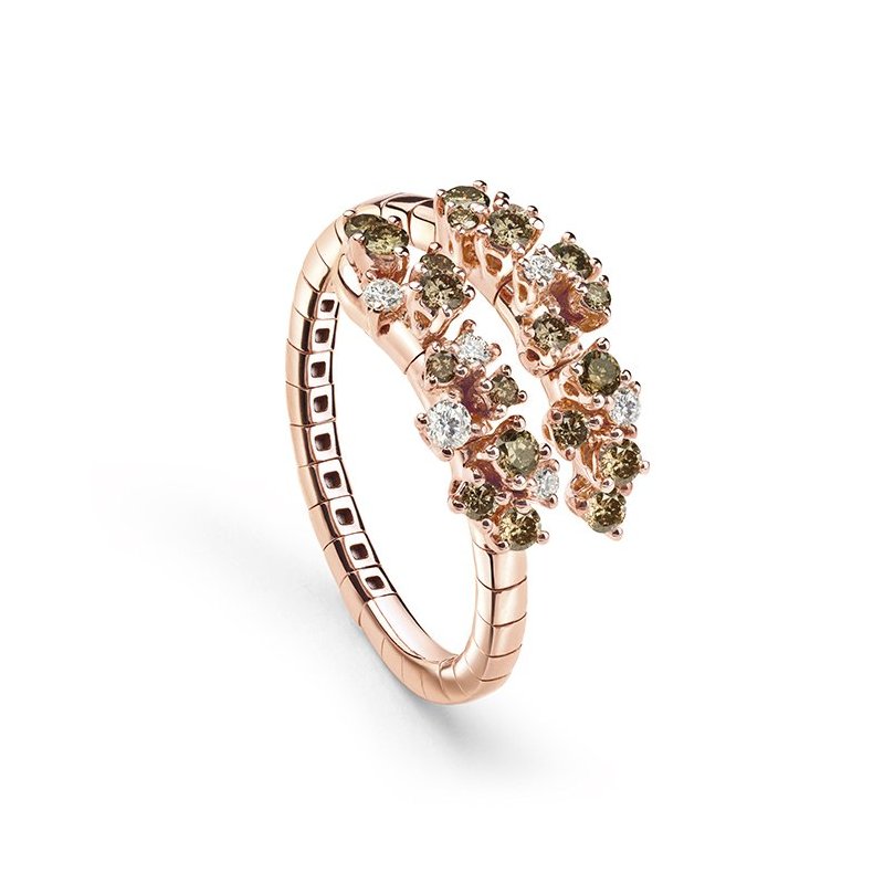 Damiani - Anello Mimosa Flexi - Oro Rosa - Diamante