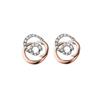 Damiani - Orecchini Bocciolo - Oro Bianco/Rosa - Diamante