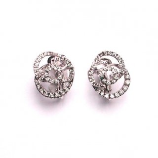 Damiani - Orecchini Bocciolo - Oro Bianco - Diamante
