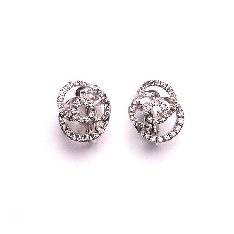 Damiani - Orecchini Bocciolo - Oro Bianco - Diamante