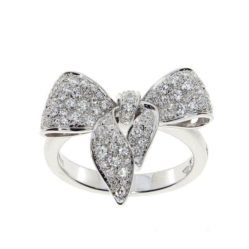 Damiani - Anello Fiocco - Oro Bianco - Diamante