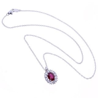 Damiani - Collierino In Oro Bianco - Diamante/Rubino