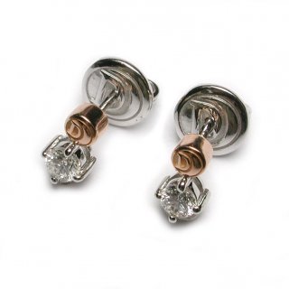 Damiani - Orecchini In Oro Bianco - Diamante Rotondo