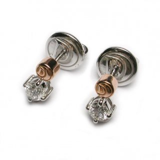 Damiani - Orecchini Griff Logo - Oro Bianco - Diamante