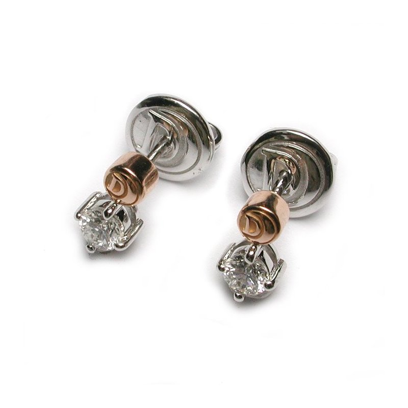 Damiani - Orecchini Griff Logo - Oro Bianco - Diamante
