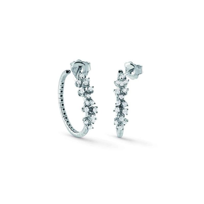 Damiani - Orecchini Mimosa Flexi - Oro Bianco - Diamante