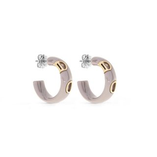Damiani - Orecchini D.Icon - Oro Bianco/Rosa - Ceramica