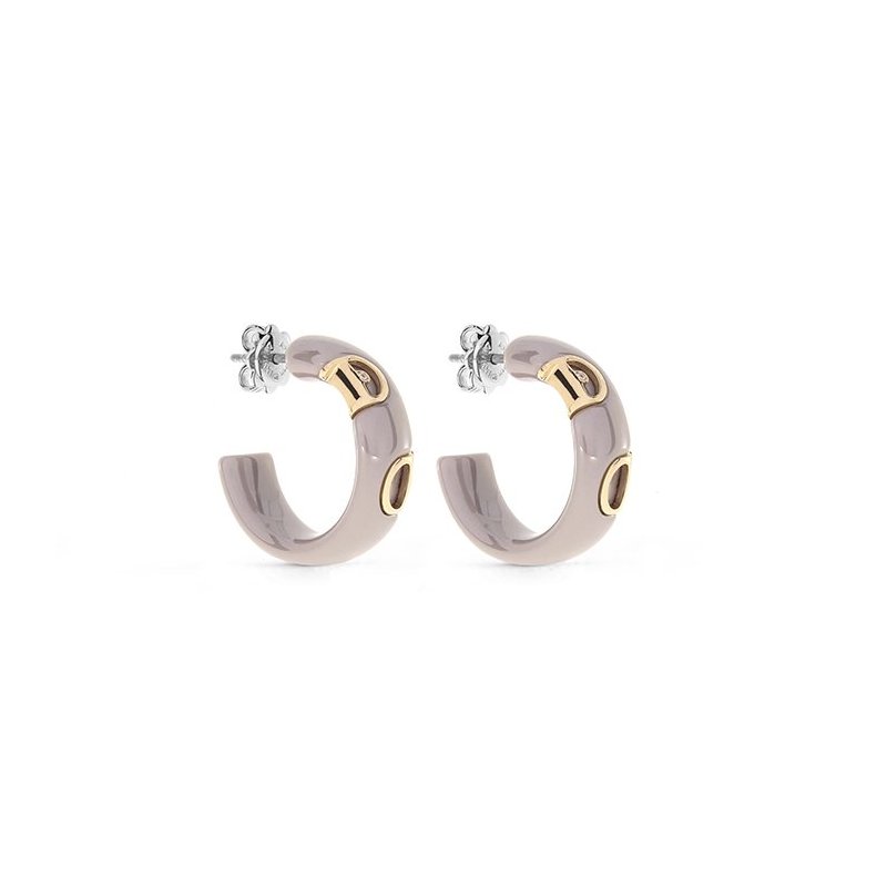 Damiani - Orecchini D.Icon - Oro Bianco/Rosa - Ceramica