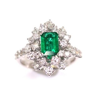 Damiani - Anello Mimosa - Oro Bianco - Smeraldo
