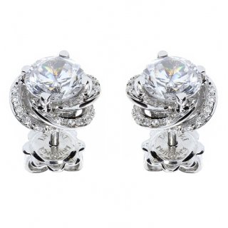 Damiani - Orecchini Bocciolo - Oro Bianco - Diamante