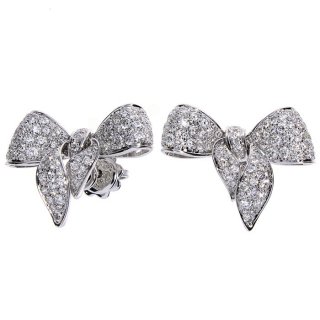 Damiani - Orecchini Fiocco - Oro Bianco - Diamante