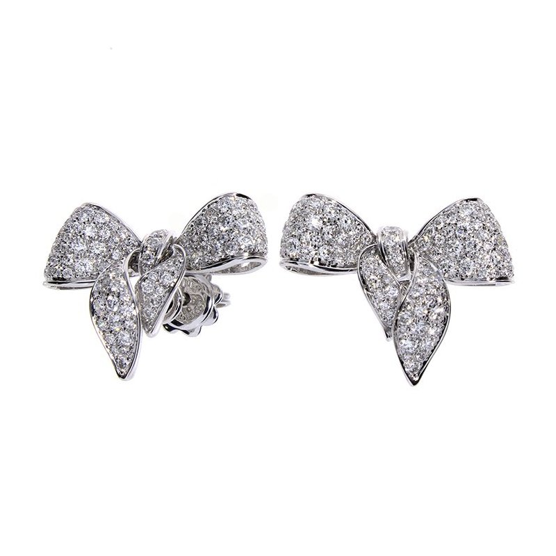 Damiani - Orecchini Fiocco - Oro Bianco - Diamante