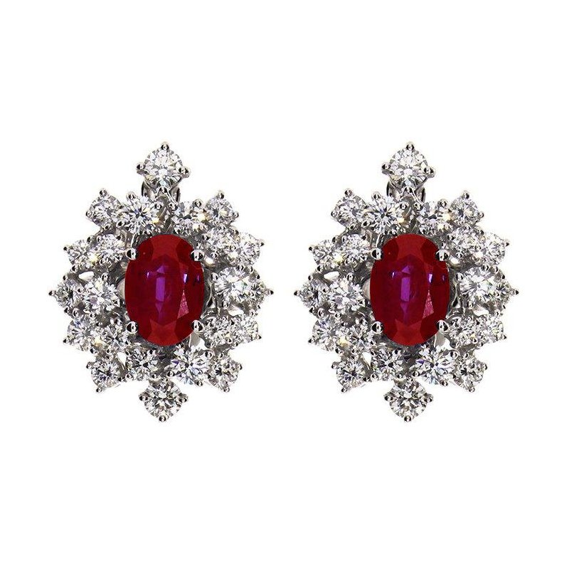 Damiani - Orecchini Mimosa - Oro Bianco - Rubino