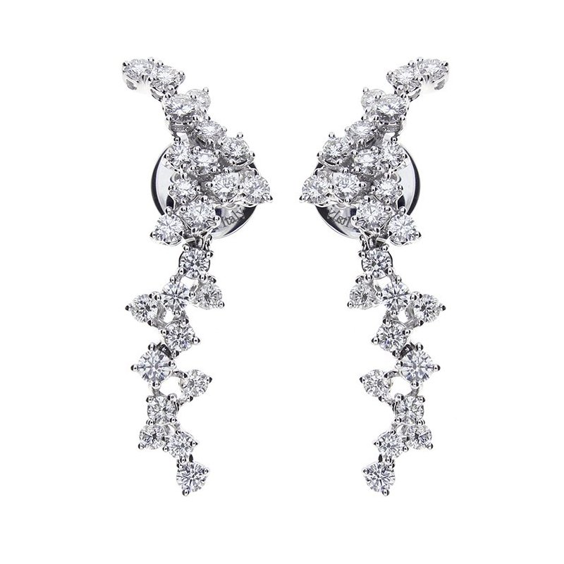Damiani - Orecchini Mimosa Flexi - Oro Bianco - Diamante