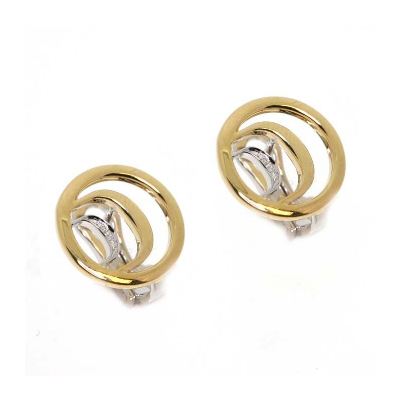 Damiani - Orecchini Oro Misto - Diamante Rotondo